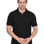 Foxie Zipper Polo- Black