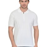 Foxie Zipper Polo- White