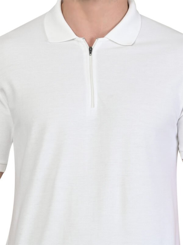 foxie zipper polo white