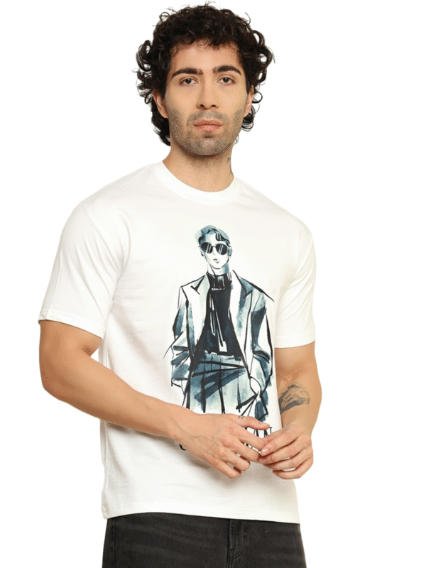 foxie gentlemen oversize fit printed t shirt